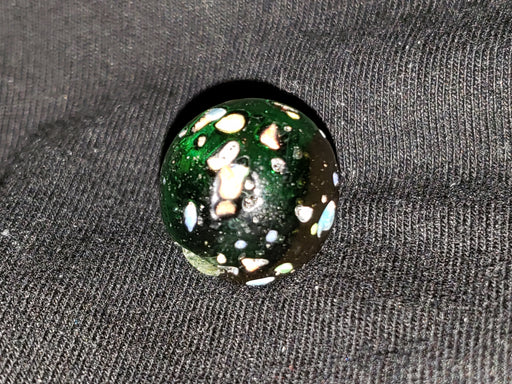 Confetti Marble 5/8" Dark Green with multi colored