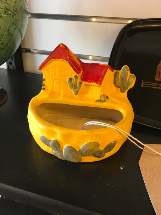 Yellow Landscape Mexican Pottery Planter